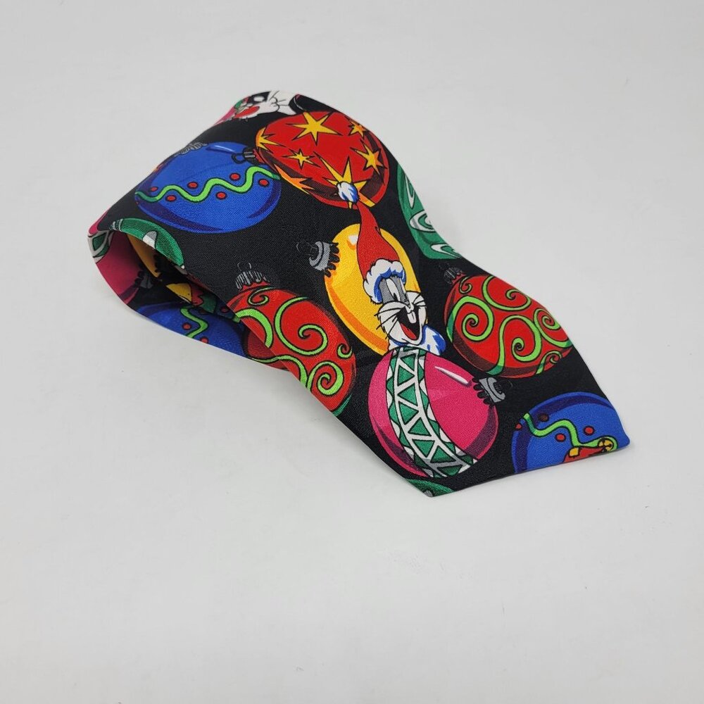 Vintage Funny Looney Tunes Christmas‎ Holiday Cartoon Tie - Picture 2 of 5